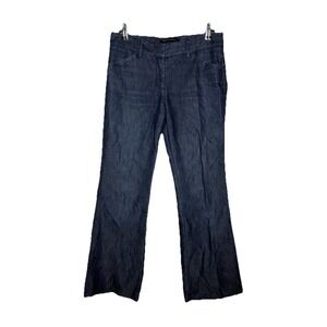Express Editor Jeans Dark Wash Wide Leg Womens Size 4 Regular Office Work Casual